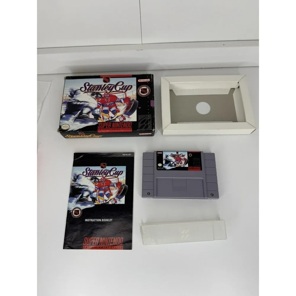 NHL Stanley Cup Super Nintendo SNES 1993 Complete in box CIB Tested VG